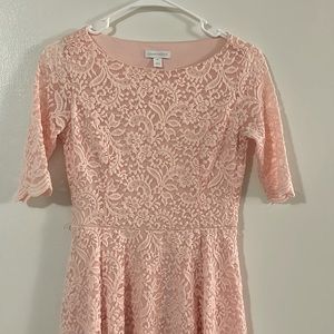 Pink lace dress